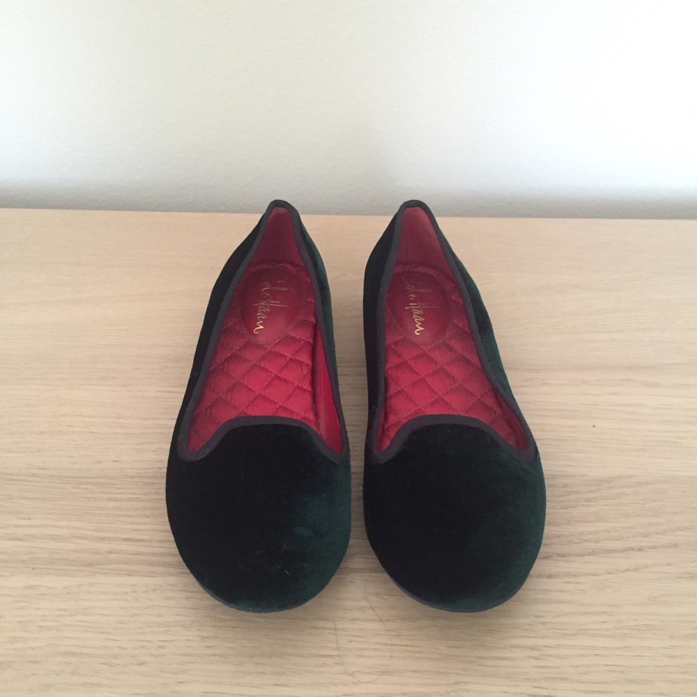 Cole Haan Green and Red Flats - Picture 2 of 4